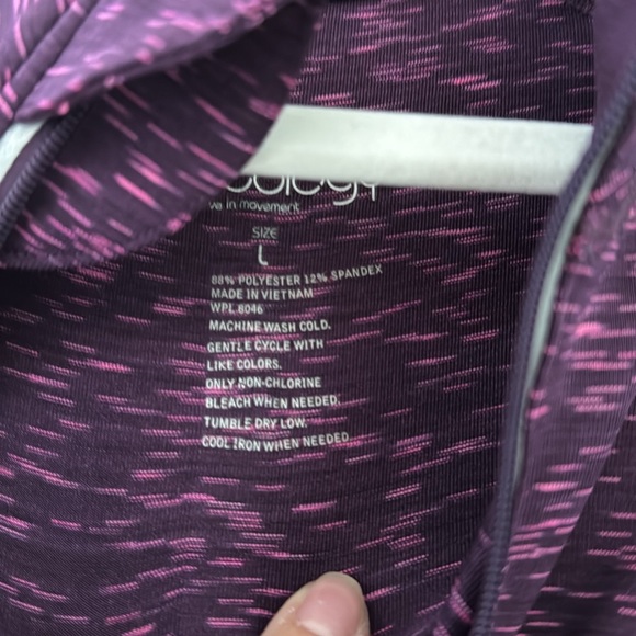 Ideology Athletic Zip Neck Long Sleeve Top - Picture 3 of 5